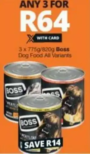 Boss Dog Food 3 x 775g/820g