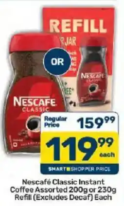 Pick n Pay Nescafe Classic Instant Coffee Assorted offer
