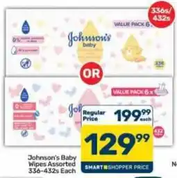Pick n Pay Hypermarket Johnson's Baby Wipes Assorted offer