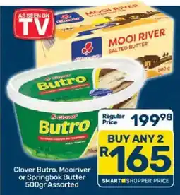Pick n Pay Clover Butro, Mooiriver or Springbok Butter Assorted offer
