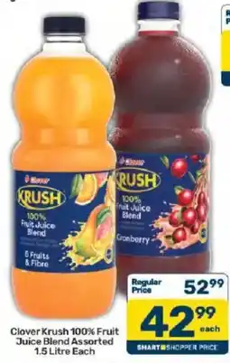 Pick n Pay Clover Krush 100% Fruit Juice Blend Assorted offer