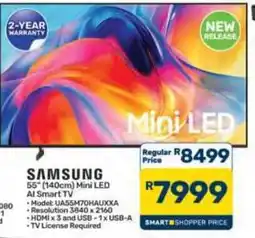 Pick n Pay Hypermarket SAMSUNG 55" (140cm) Mini LED AI Smart TV offer