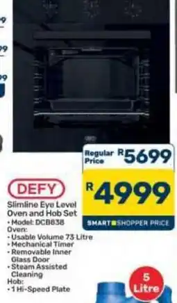 Pick n Pay Hypermarket DEFY Slimline Eye Level Oven and Hob Set offer