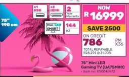 Game 75” Mini LED Gaming TV (UA75M80) offer