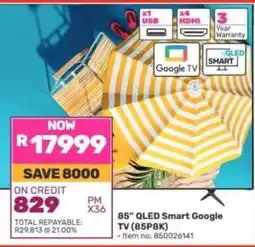 Game 85 QLED Smart Google TV (85P8K) offer