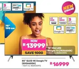 Game 75 Mini LED Google TV (75X6600K) offer