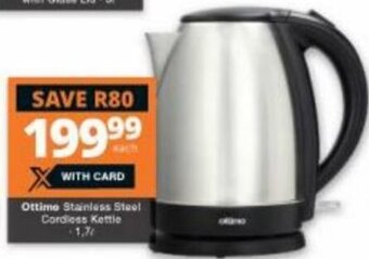 Checkers Hyper Ottimo Stainless Steel Cordless Kettle 1,7L offer