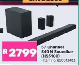 Game 5.1 Channel 540 W Soundbar (HS5100) offer