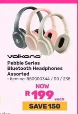 Game Volkano Pebble Series Bluetooth Headphones Assorted offer