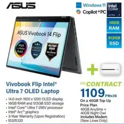 Incredible Connection ASUS Vivobook Flip Intel Ultra 7 OLED Laptop offer