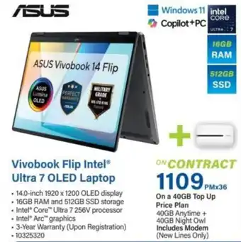 ASUS Vivobook Flip Intel Ultra 7 OLED Laptop