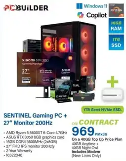 Incredible Connection SENTINEL Gaming PC + 27" Monitor 200Hz offer