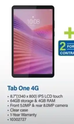 Incredible Connection Tab One 4G offer