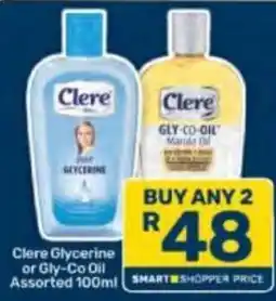 Pick n Pay Clere Glycerine or Gly-Co Oil Assorted offer