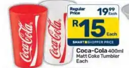 Pick n Pay Coca-Cola 400ml Matt Coke Tumbler offer
