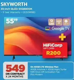 HiFi Corp SKYWORTH 55-inch QLED 55Q6600K offer