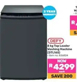 Game DEFY 8 kg Top Loader Washing Machine (DTL165) offer
