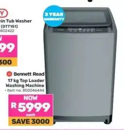 Game Bennett Read 17 kg Top Loader Washing Machine offer