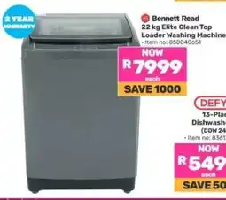 Game Bennett Read 22 kg Elite Clean Top Loader Washing Machine offer