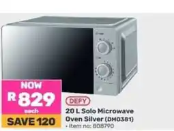 Game 20 L Solo Microwave Oven Silver (DMO381) offer