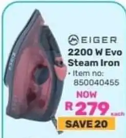 Game Eiger 2200 W Evo Steam Iron offer