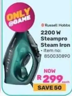 Game Russell Hobbs 2200 W Steampro Steam Iron offer