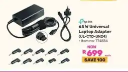 Game 65 W Universal Laptop Adapter offer