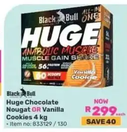Game Black Bull Huge Chocolate Nougat OR Vanilla Cookies 4 kg offer