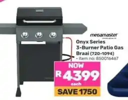Game Onyx Series 3-Burner Patio Gas Braai offer