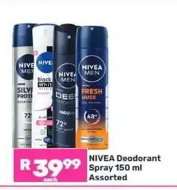 Game Nivea Deodorant Spray 150 ml Assorted offer