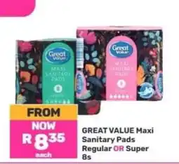 Game GREAT VALUE Maxi Sanitary Pads offer