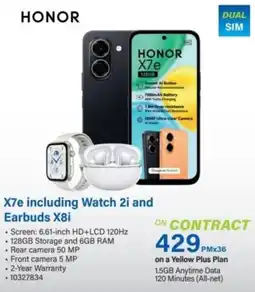 Incredible Connection HONOR X7e including Watch 2i and Earbuds X8i offer