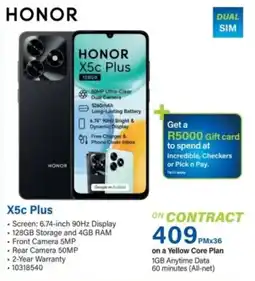 Incredible Connection HONOR X5c Plus offer