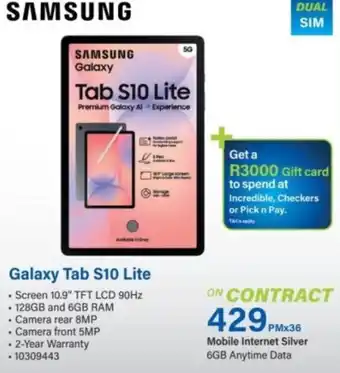 Samsung Galaxy Tab S10 Lite