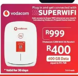 Game Vodacom C200 MAX 5G Router offer