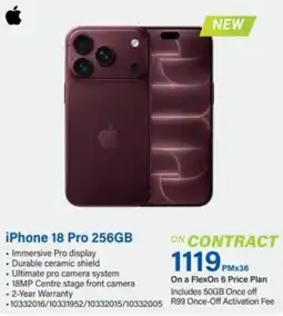 Incredible Connection iPhone 18 Pro 256GB offer
