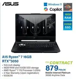 Incredible Connection ASUS A15 Ryzen 7 16GB offer