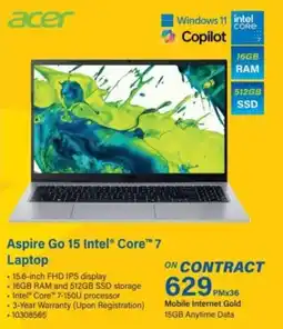 Incredible Connection Aspire Go 15 Intel® Core™ 7 Laptop offer