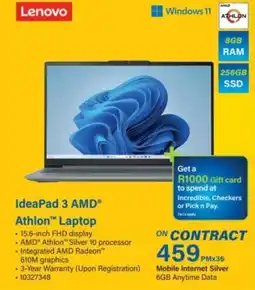 Incredible Connection Lenovo IdeaPad 3 AMD Athlon Laptop offer