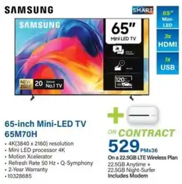 Incredible Connection SAMSUNG 65-inch Mini-LED TV 65M70H offer