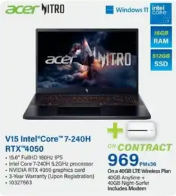 Incredible Connection Acer Nitro V15 offer