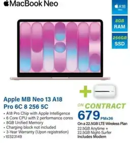 Incredible Connection Apple MacBook Neo offer