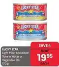 Makro Lucky star - light meat shredded tuna in water or vegetable oil offer