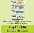 Makro Aquafresh - lemon mint, mild & minty, herbal or fresh & minty offer