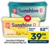 Pick n Pay Sunshine d original 60% fat spread 1kg tub offer