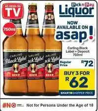 Pick n Pay Hypermarket Carling - black label deposit offer