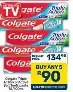Pick n Pay Hypermarket Colgate - triple action or active salt toothpaste offer