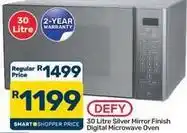 Pick n Pay Hypermarket Defy - 30 litre silver mirror finish digital microwave oven offer