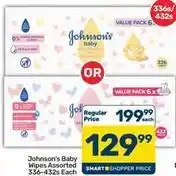 Pick n Pay Hypermarket Johnson's - baby wipes assorted offer