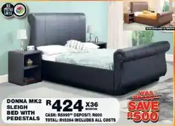Lewis DONNA MK2 SLEIGH BED WITH PEDESTALS offer